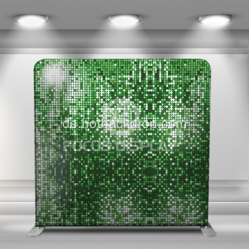 Grüne Flecken Aluminiumrahmen tragbarer benutzerdefinierter Logo Hintergrund